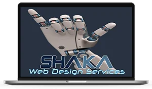 Shaka Web Design Services - Laptop Mock up - Award Winning Design