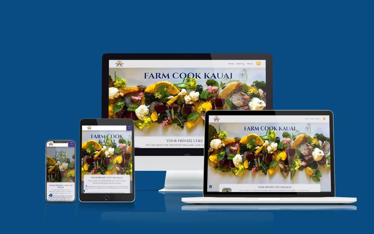 Farm Cook Kauai Custom website design by Shaka Web Design Services where every website is built with Aloha - Farm Cook Kauai